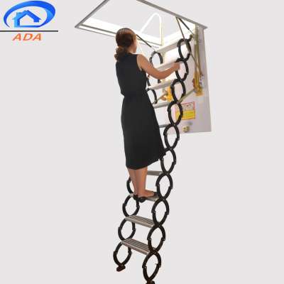 Black Titanium Magnesium Alloy Household Retractable Ladder For Loft